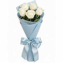 Букет 5 Белых роз Проуд в Зеленый Городок