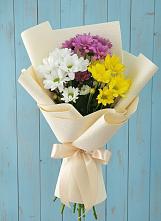 Букет цветов из:  Хризантемы в Зеленый Городок