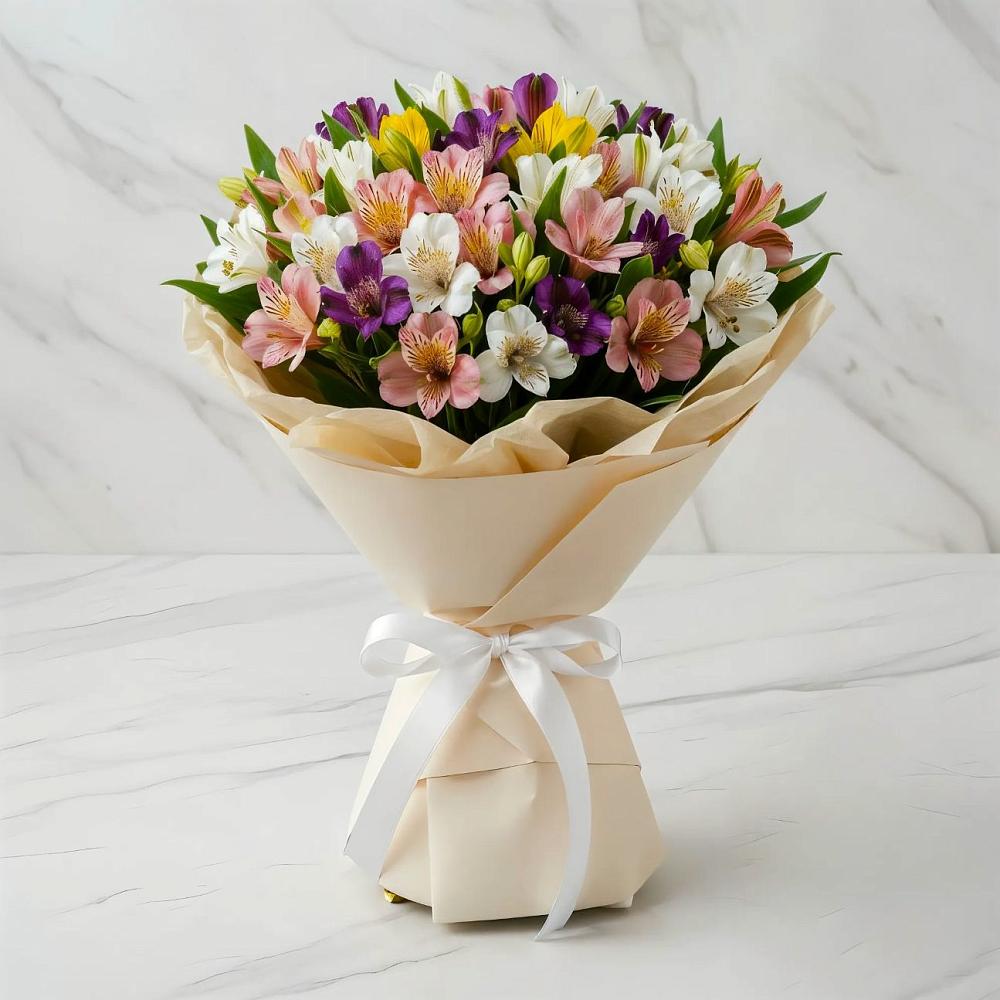 Букет цветов из: Альстромерии в Зеленый Городок