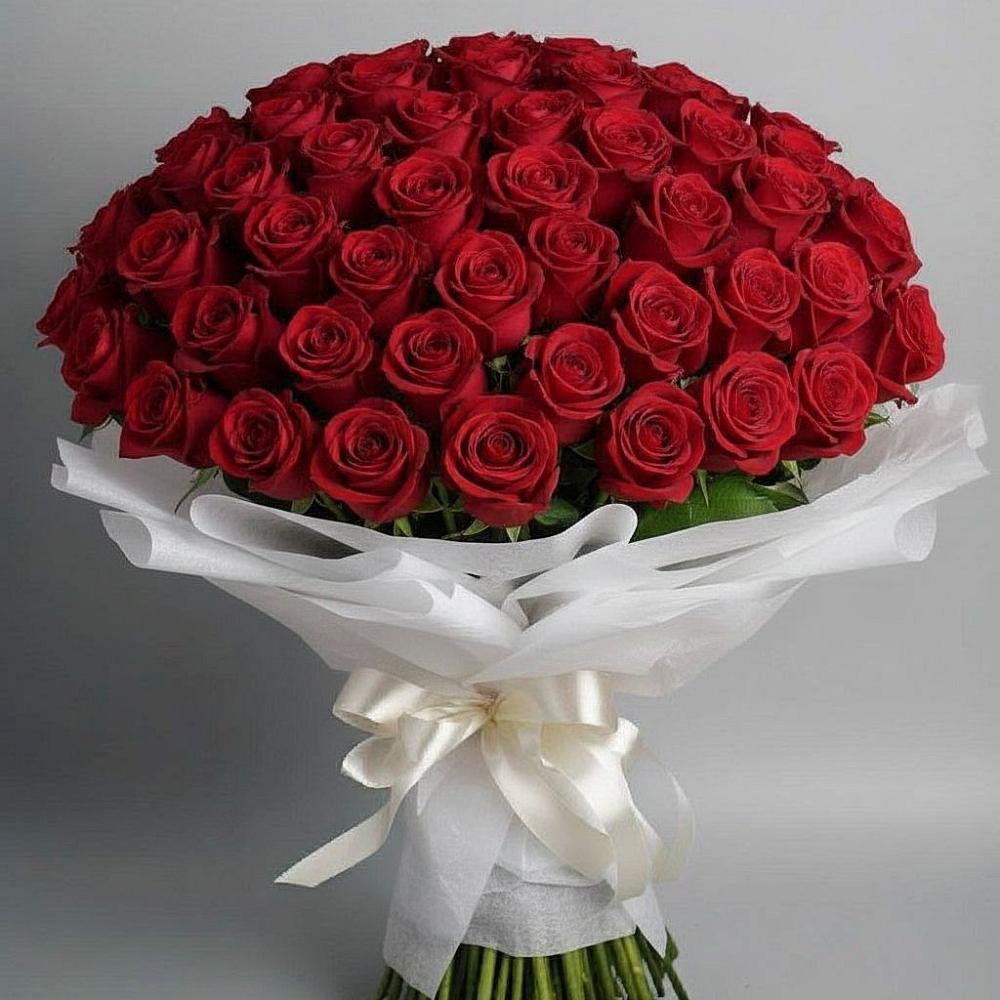 Букет 101 Красная роза Блэк Мэджик в Зеленый Городок