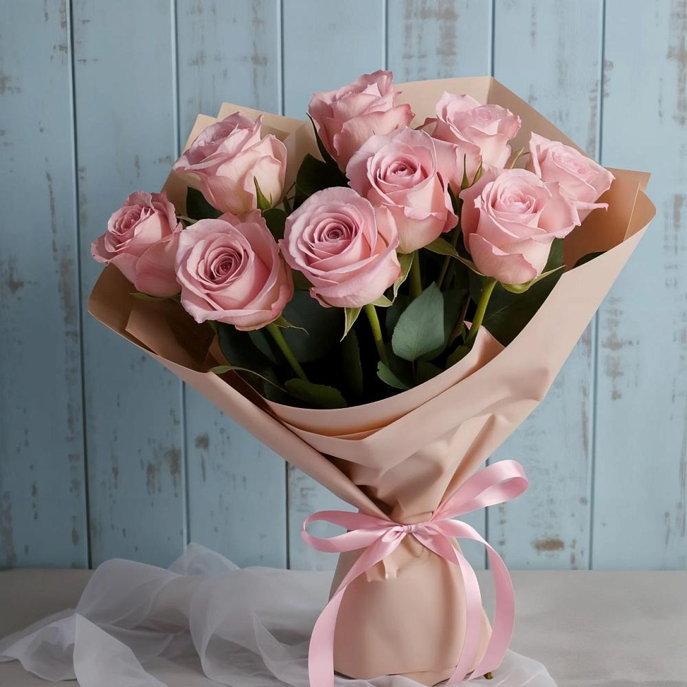 Букет цветов из: Розы в Зеленый Городок