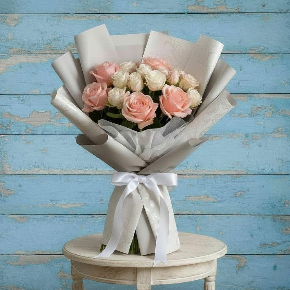 Букет цветов из: Розы в Зеленый Городок