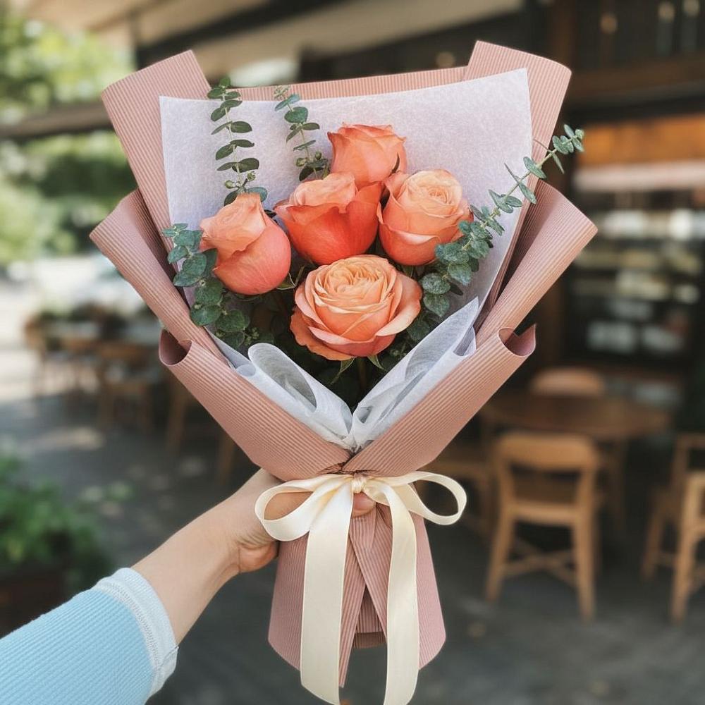 Букет цветов из: Розы в Зеленый Городок