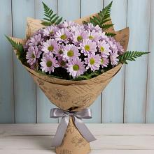 Букет цветов из:  Хризантемы #REPLACE_PRED# Зеленый Городок