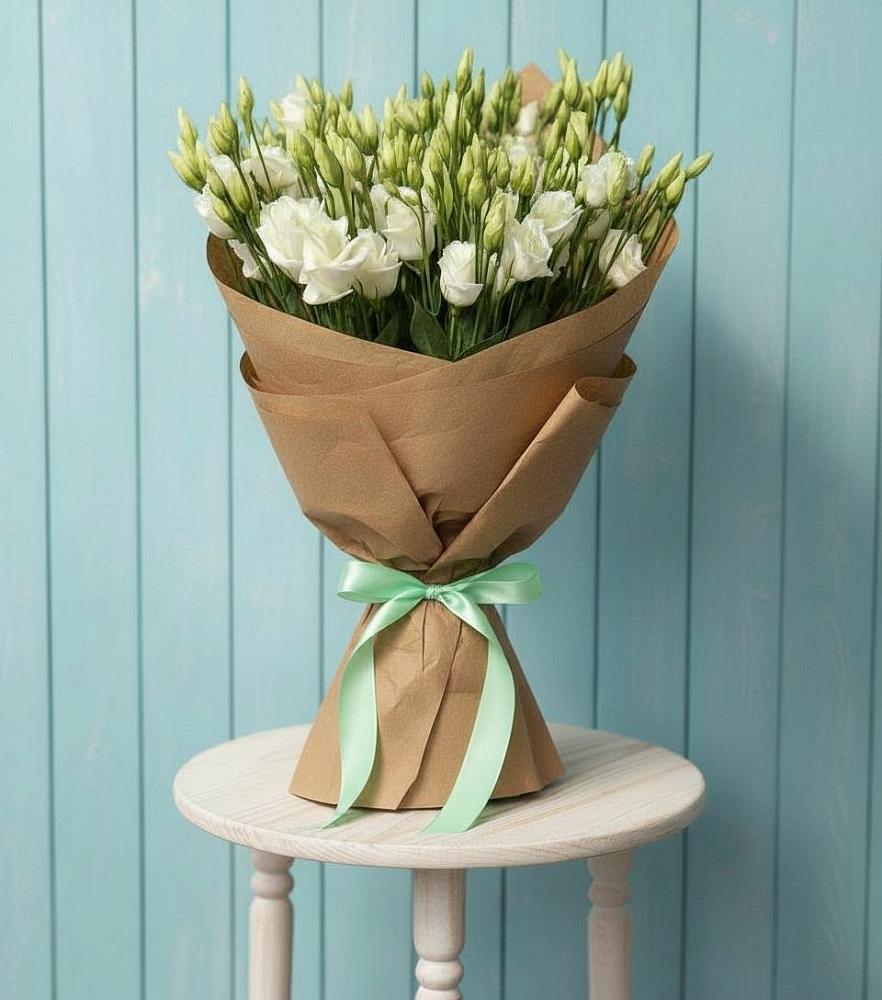 Букет цветов из: Лизиантусы в Зеленый Городок