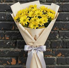 Букет цветов из:  Хризантемы в Зеленый Городок