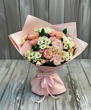 Букет цветов из:  Гвоздики, Розы и Хризантемы в Зеленый Городок
