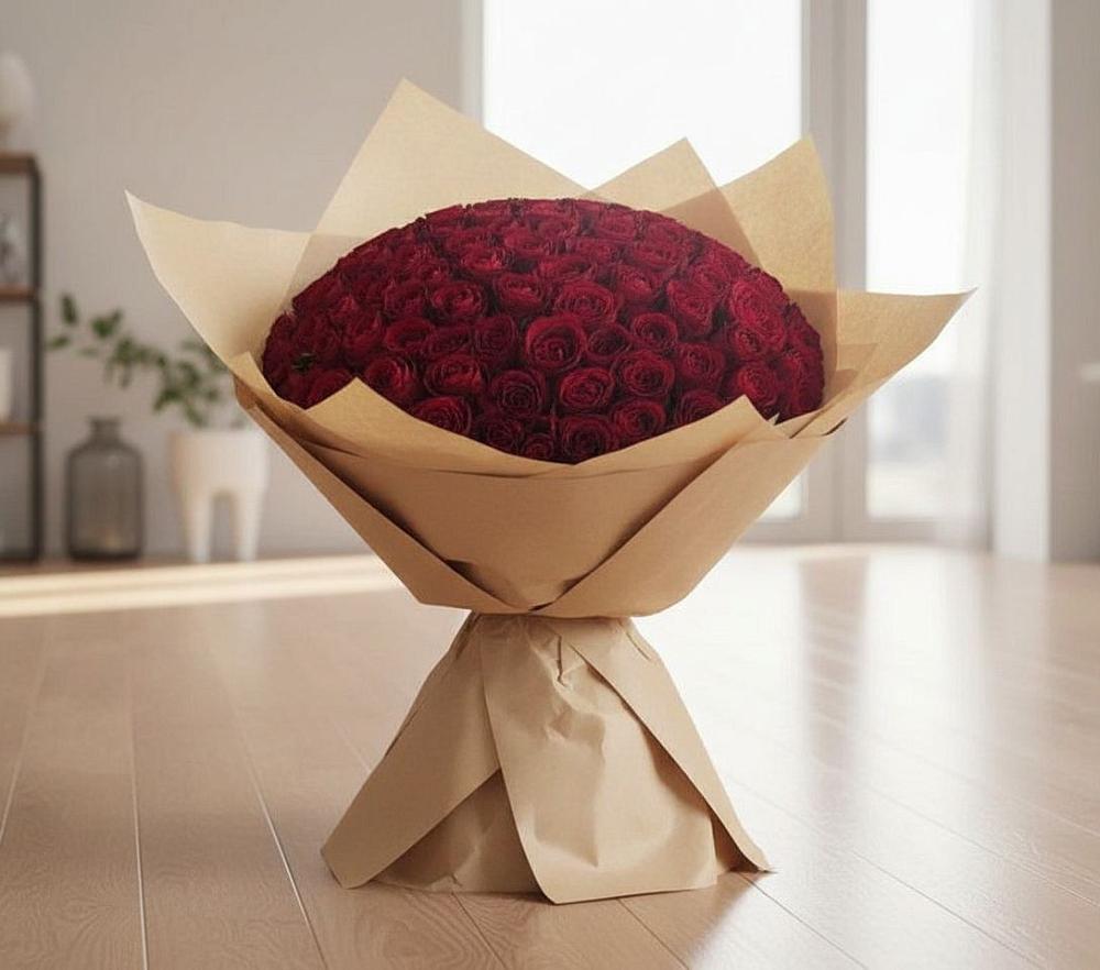Букет 101 Красная роза в Зеленый Городок