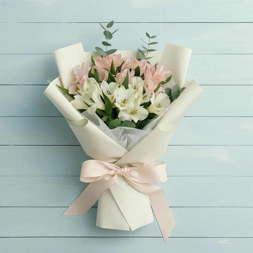 Букет цветов из: Альстромерии в Зеленый Городок