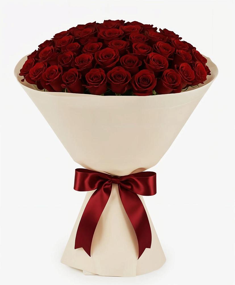 Букет 101 Бордовая роза Блэк Бакарра в Зеленый Городок